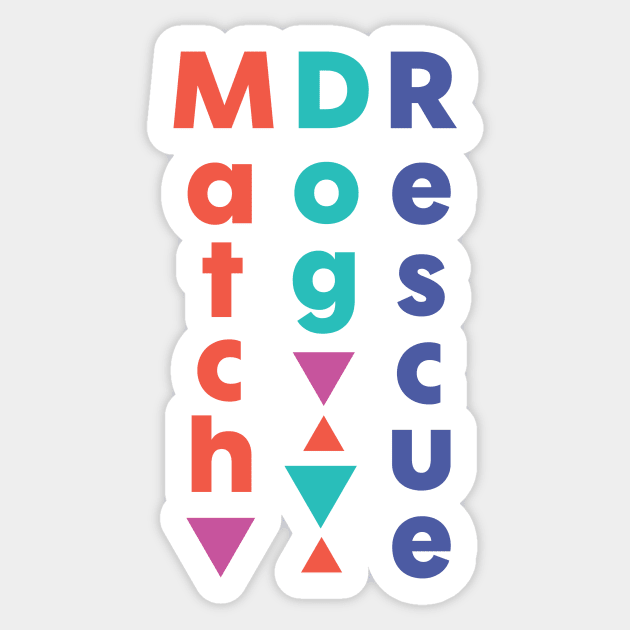 MatchDog Rescue Vertical Type Design Sticker by matchdogrescue